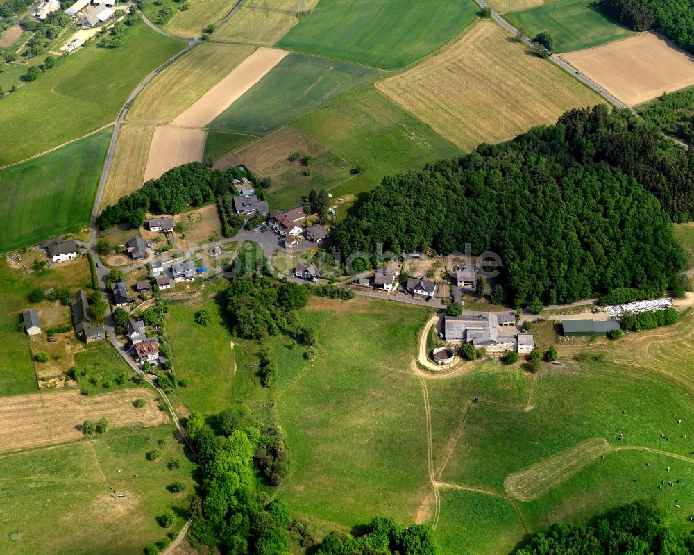 Luftaufnahme Wissen - Stadtteilansicht von Glatteneichen in Wissen im Bundesland Rheinland-Pfalz