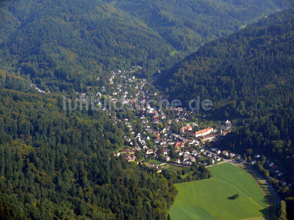 Freiburg im Breisgau aus der Vogelperspektive: Stadtteilansicht von Günterstal in Freiburg, Baden-Württemberg