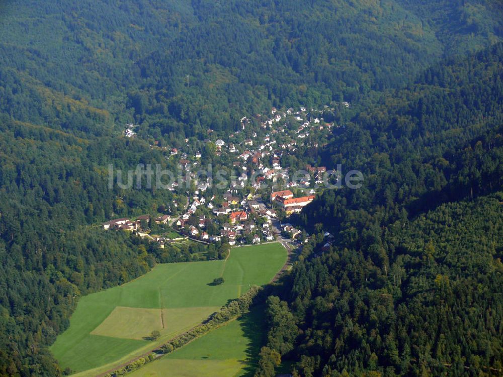 Luftbild Freiburg im Breisgau - Stadtteilansicht von Günterstal in Freiburg, Baden-Württemberg