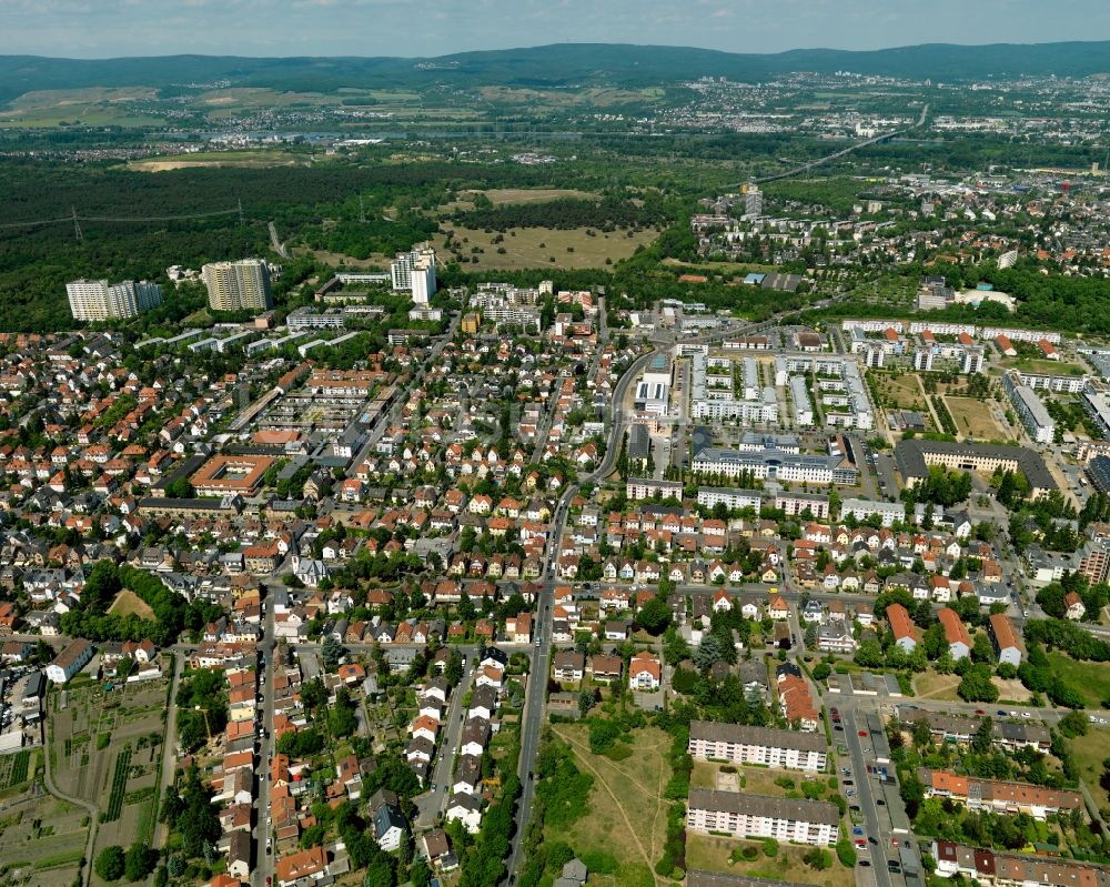 Mainz von oben - Stadtteilansicht von Gonsenheim in Mainz im Bundesland Rheinland-Pfalz