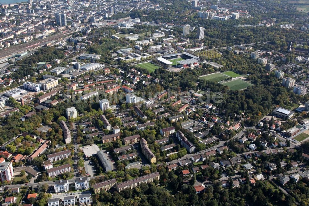 Luftbild Mainz - Stadtteilansicht von Hartenberg-Münchfeld in Mainz im Bundesland Rheinland-Pfalz