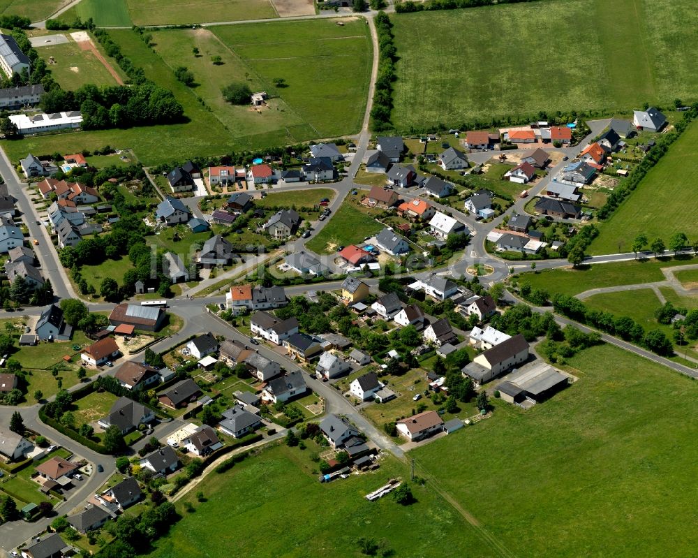 Luftaufnahme Hennweiler - Stadtteilansicht von Hennweiler im Bundesland Rheinland-Pfalz