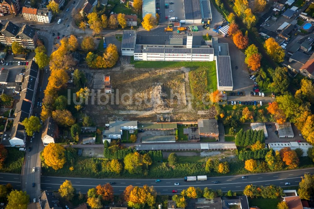 Luftaufnahme Gladbeck - Stadtteilansicht des herbstlichen Carrée Roter Turm in Gladbeck im Bundesland Nordrhein-Westfalen