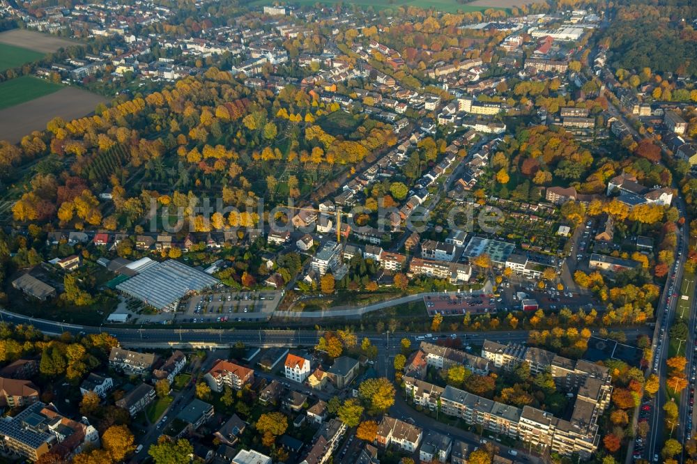 Gladbeck von oben - Stadtteilansicht des herbstlichen Nordostens von Gladbeck im Bundesland Nordrhein-Westfalen