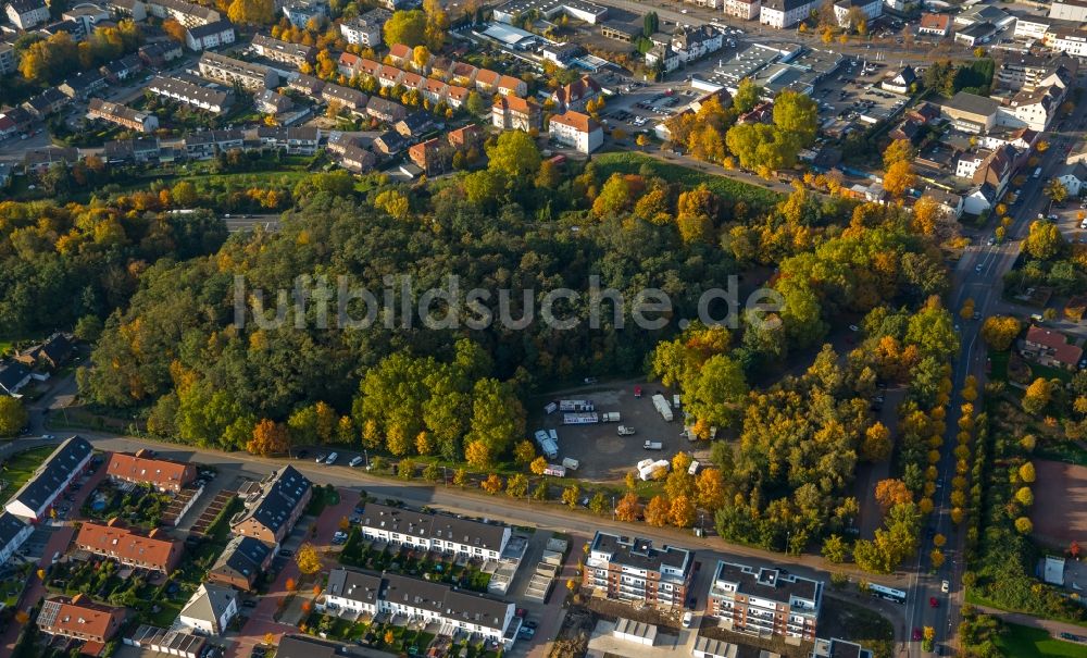 Luftbild Gladbeck - Stadtteilansicht des herbstlichen Wohngebietes an der Bergmannstraße und Wilhelm-Olejnik-Straße in Gladbeck im Bundesland Nordrhein-Westfalen