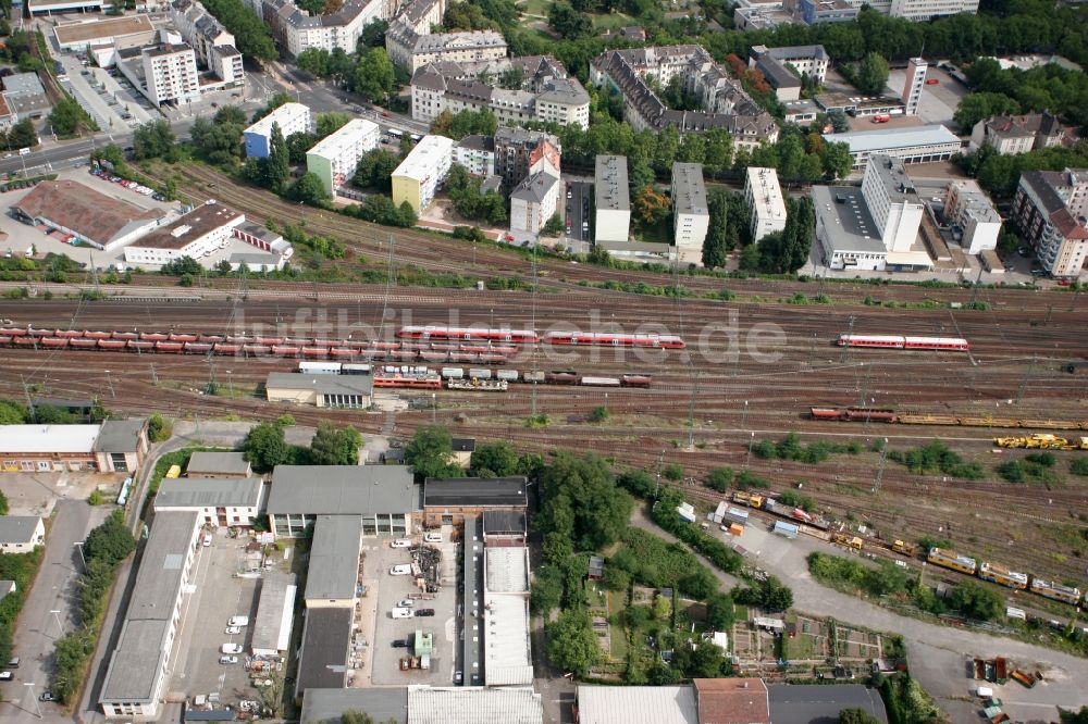 Luftbild Mainz - Stadtteilansicht des Industriegebietes in Neustadt in Mainz im Bundesland Rheinland-Pfalz