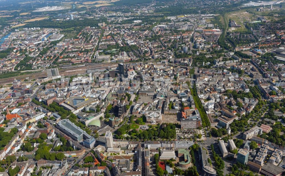 Luftaufnahme Dortmund - Stadtteilansicht der Innenstadt von Dortmund im Bundesland Nordrhein-Westfalen