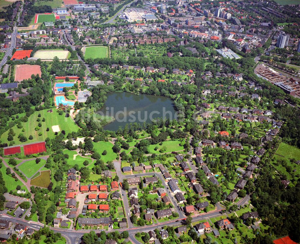 Luftaufnahme Kamp-Lintfort - Stadtteilansicht von Kamp-Lintfort in Nordrhein-Westfalen