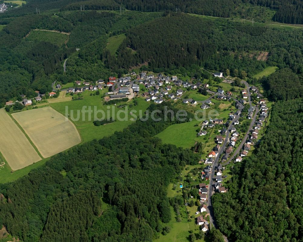 Luftaufnahme Kirchen (Sieg) - Stadtteilansicht von Katzenbach in Kirchen (Sieg) im Bundesland Rheinland-Pfalz