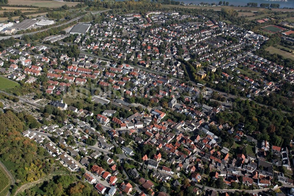 Luftaufnahme Mainz - Stadtteilansicht von Laubenheim in Mainz im Bundesland Rheinland-Pfalz