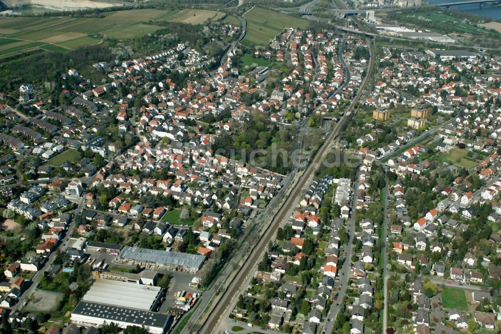 Luftbild Mainz - Stadtteilansicht von Laubenheim in Mainz im Bundesland Rheinland-Pfalz