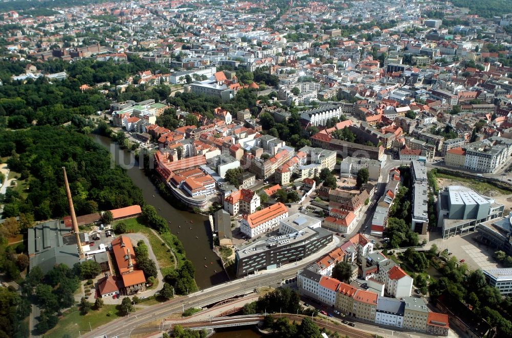 Luftbild Halle ( Saale ) - Stadtteilansicht an der Magistraler - Mansfelder Straße in Halle ( Saale ) im Bundesland Sachsen-Anhalt