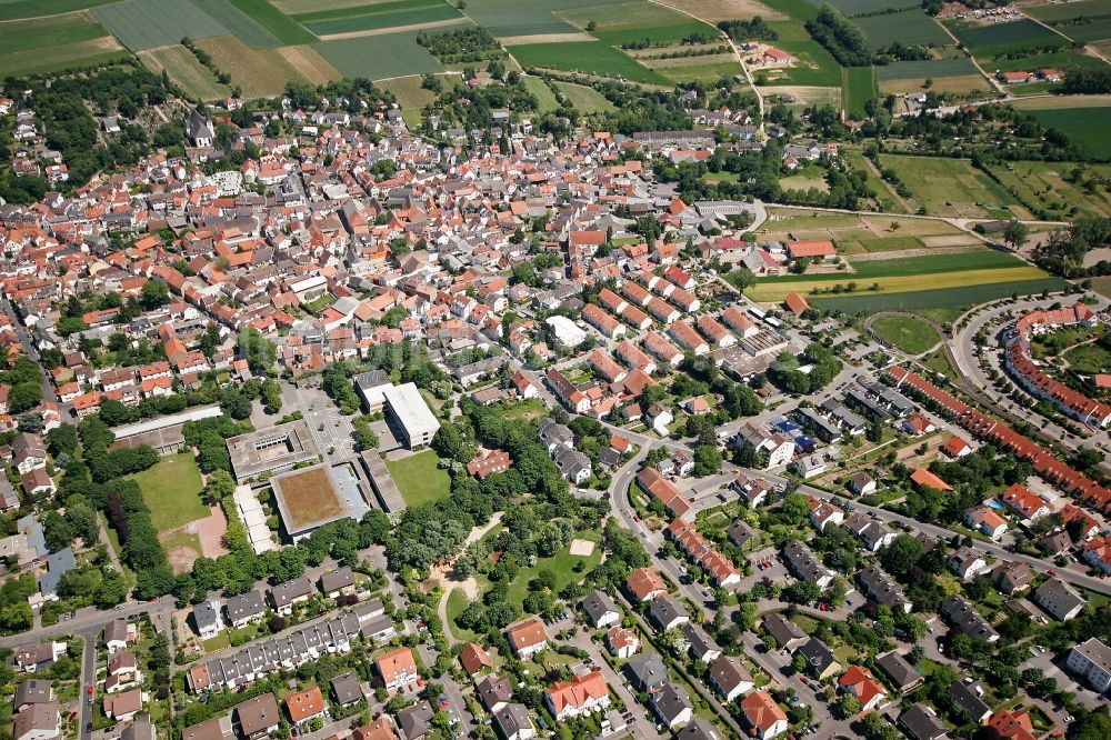 Mainz von oben - Stadtteilansicht von Mainz Hechtsheim im Bundesland Rheinland-Pfalz