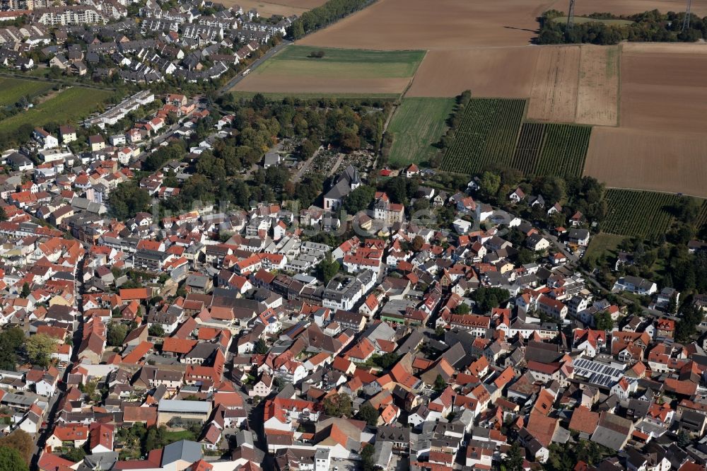 Mainz aus der Vogelperspektive: Stadtteilansicht von Mainz Hechtsheim im Bundesland Rheinland-Pfalz