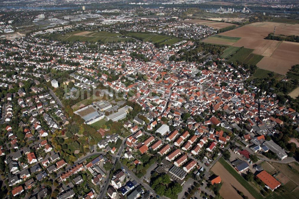 Mainz aus der Vogelperspektive: Stadtteilansicht von Mainz Hechtsheim im Bundesland Rheinland-Pfalz