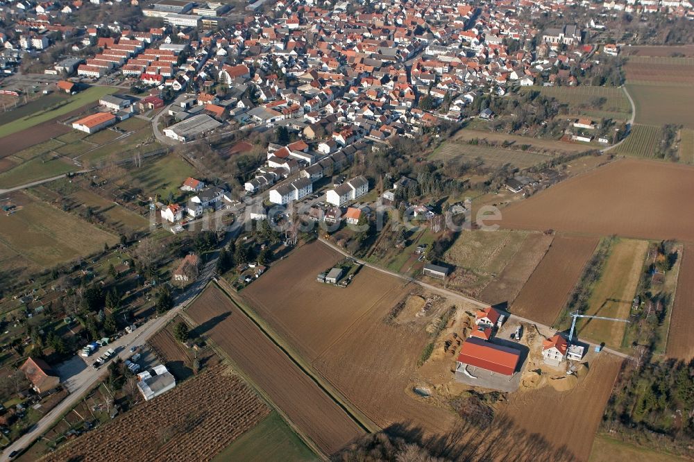 Mainz von oben - Stadtteilansicht von Mainz Hechtsheim im Bundesland Rheinland-Pfalz