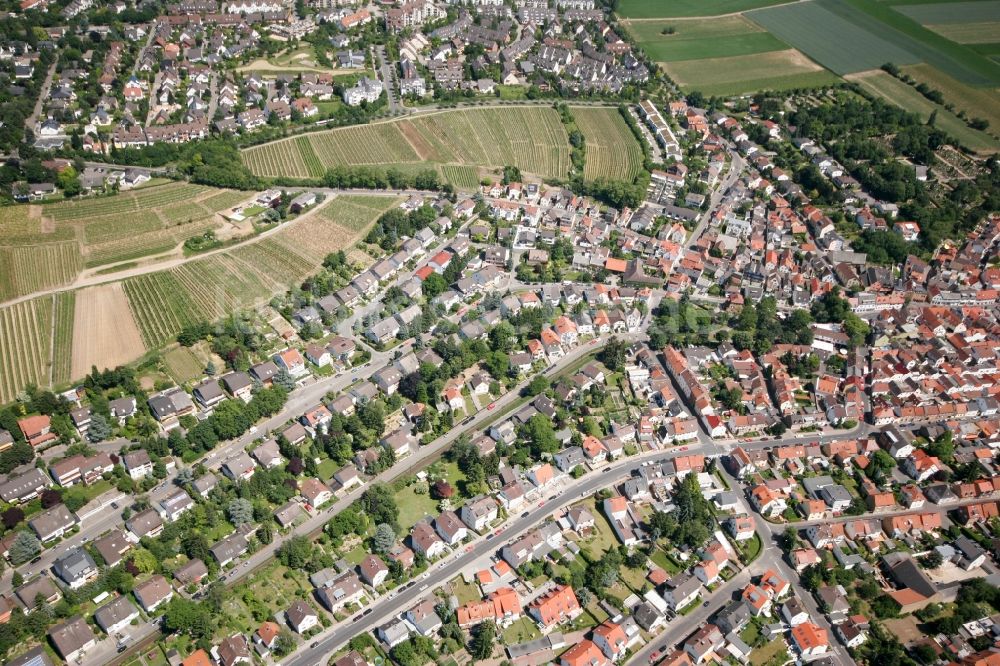 Mainz aus der Vogelperspektive: Stadtteilansicht von Mainz Hechtsheim im Bundesland Rheinland-Pfalz