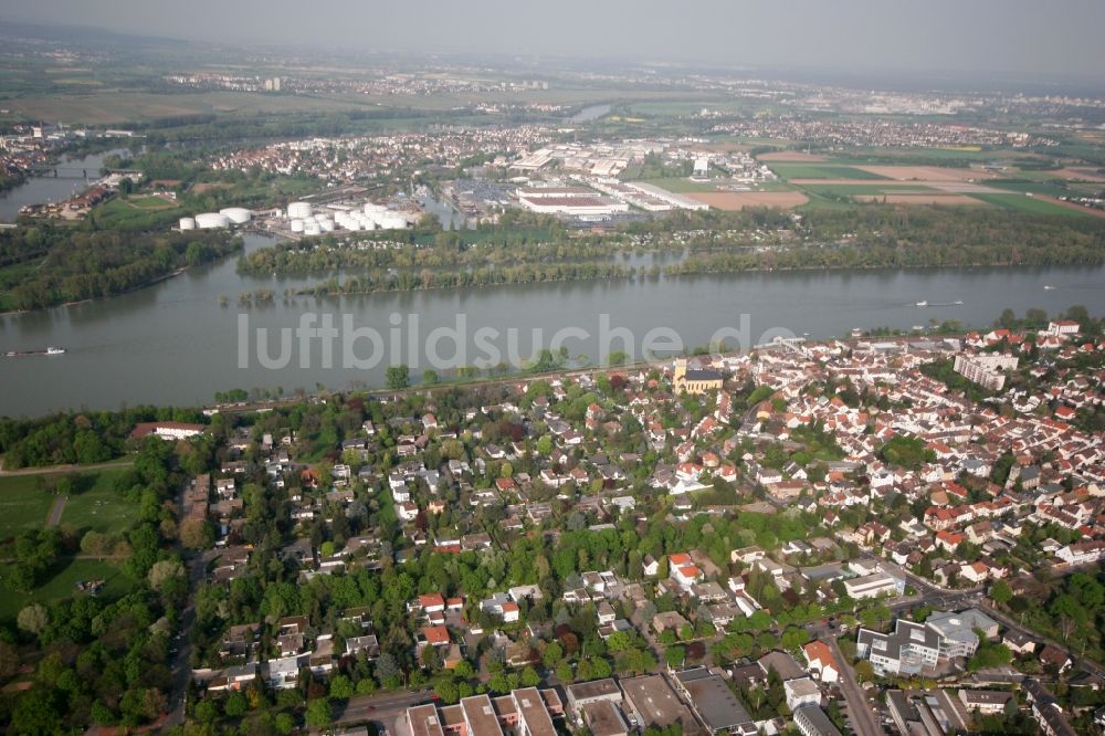 Luftbild Mainz - Stadtteilansicht von Mainz Weisenau im Bundesland Rheinland-Pfalz