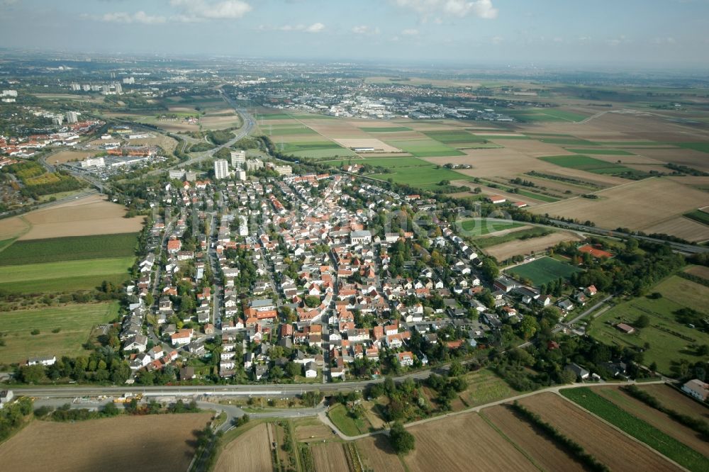 Luftbild Mainz - Stadtteilansicht von Marienborn in Mainz im Bundesland Rheinland-Pfalz