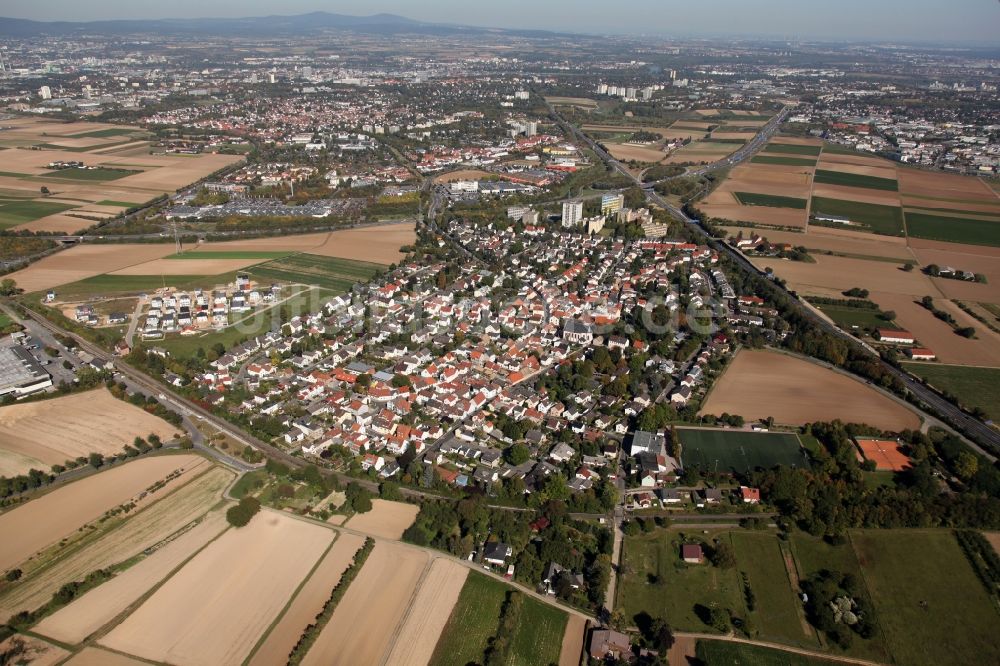 Luftbild Mainz - Stadtteilansicht von Marienborn in Mainz im Bundesland Rheinland-Pfalz