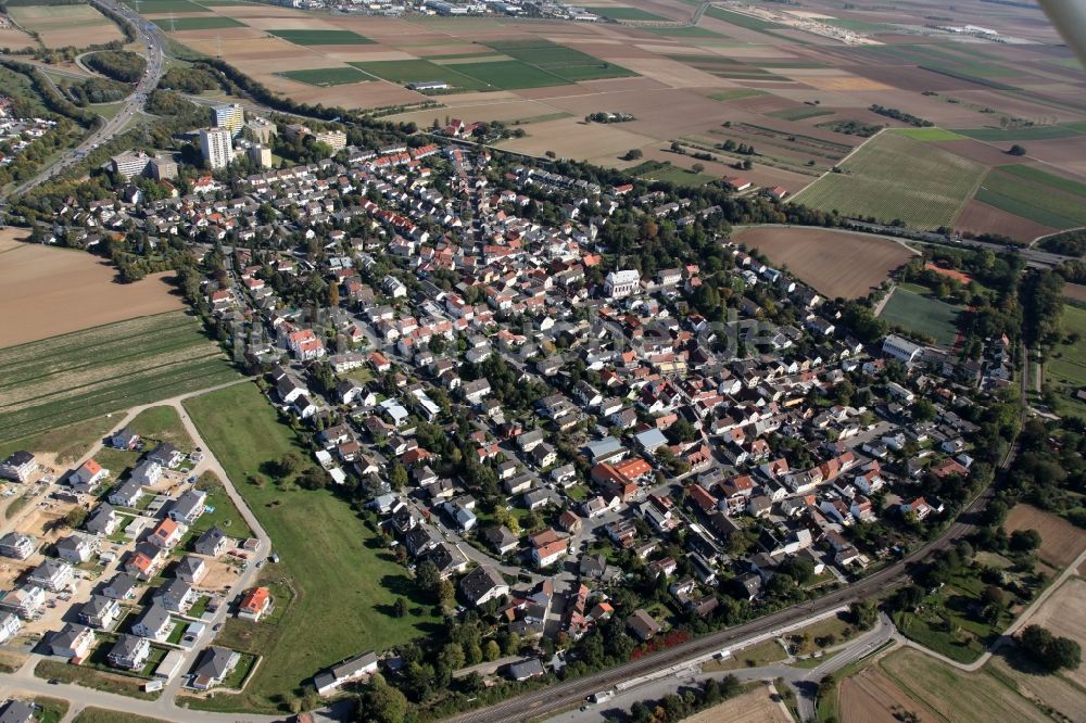 Luftbild Mainz - Stadtteilansicht von Marienborn in Mainz im Bundesland Rheinland-Pfalz