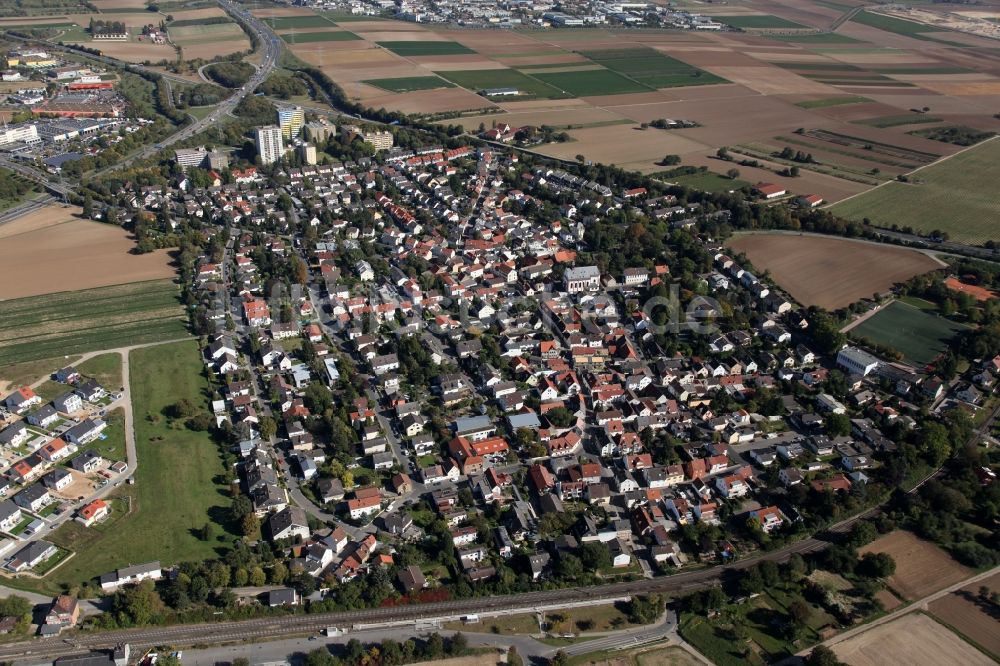 Mainz von oben - Stadtteilansicht von Marienborn in Mainz im Bundesland Rheinland-Pfalz