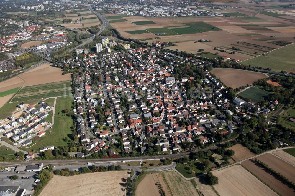 Mainz aus der Vogelperspektive: Stadtteilansicht von Marienborn in Mainz im Bundesland Rheinland-Pfalz