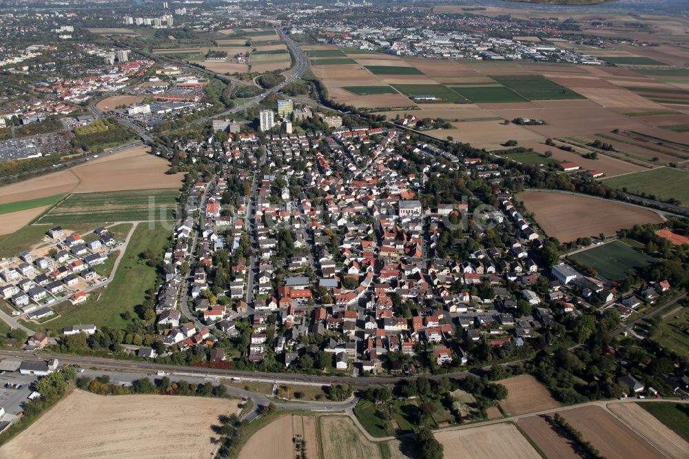 Luftbild Mainz - Stadtteilansicht von Marienborn in Mainz im Bundesland Rheinland-Pfalz