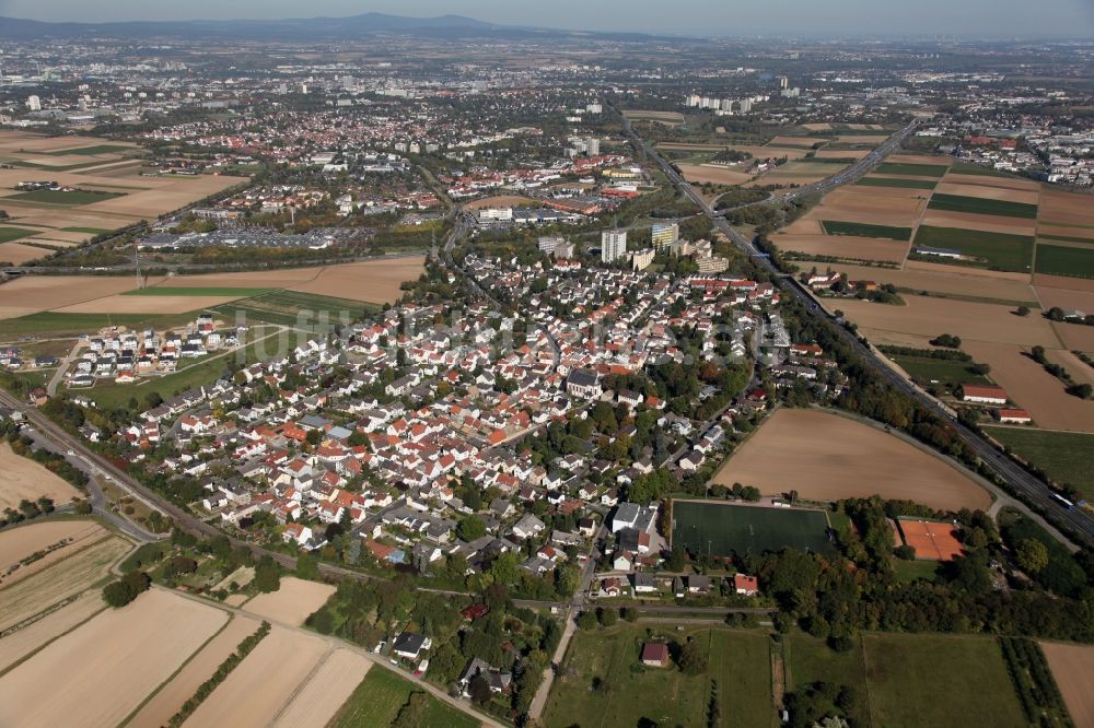 Luftbild Mainz - Stadtteilansicht von Marienborn in Mainz im Bundesland Rheinland-Pfalz