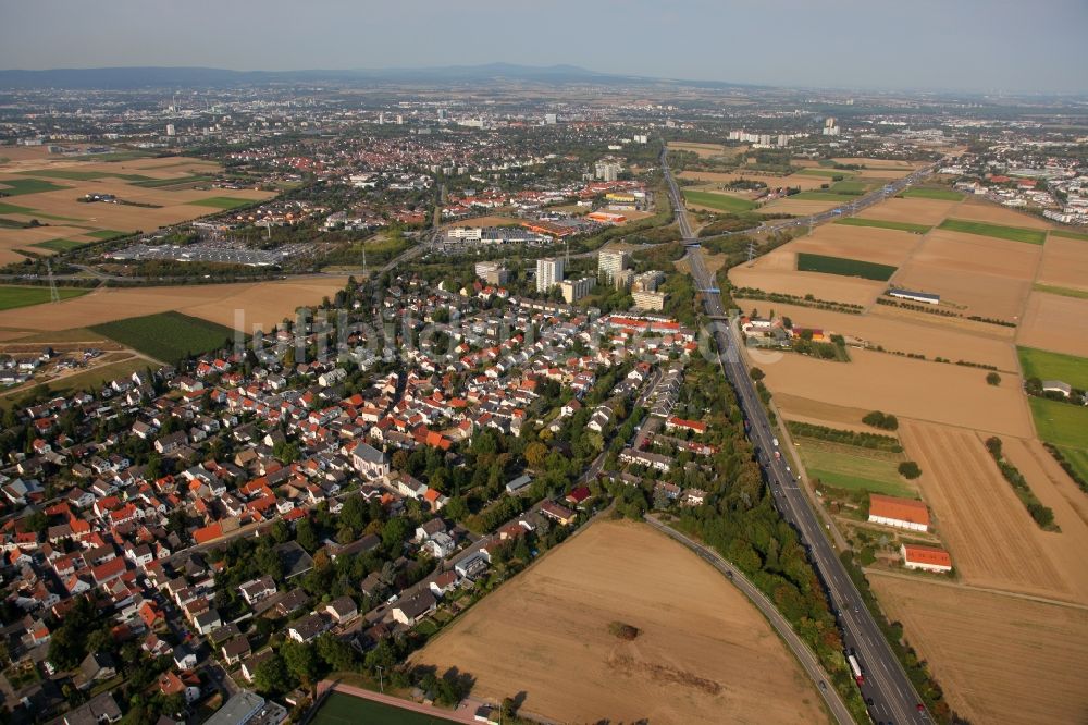 Mainz von oben - Stadtteilansicht von Marienborn in Mainz im Bundesland Rheinland-Pfalz