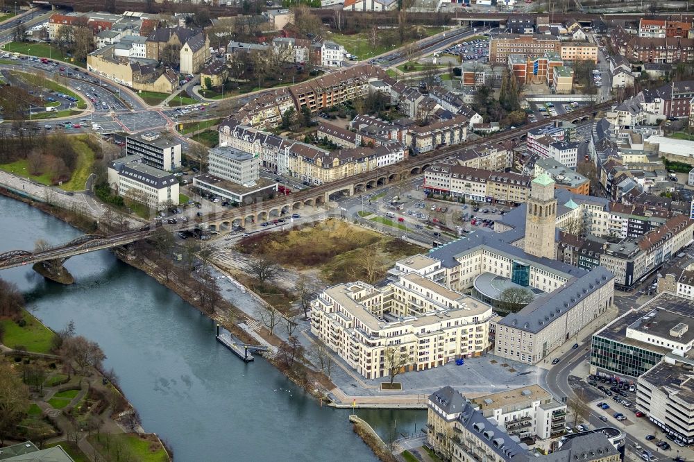 Luftbild Mülheim - Stadtteilansicht von Mülheim mit dem Rathaus im Bundesland Nordrhein-Westfalen