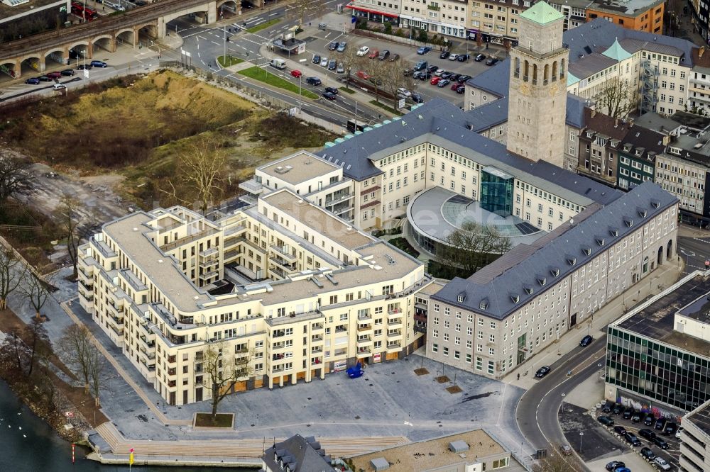 Luftaufnahme Mülheim - Stadtteilansicht von Mülheim mit dem Rathaus im Bundesland Nordrhein-Westfalen