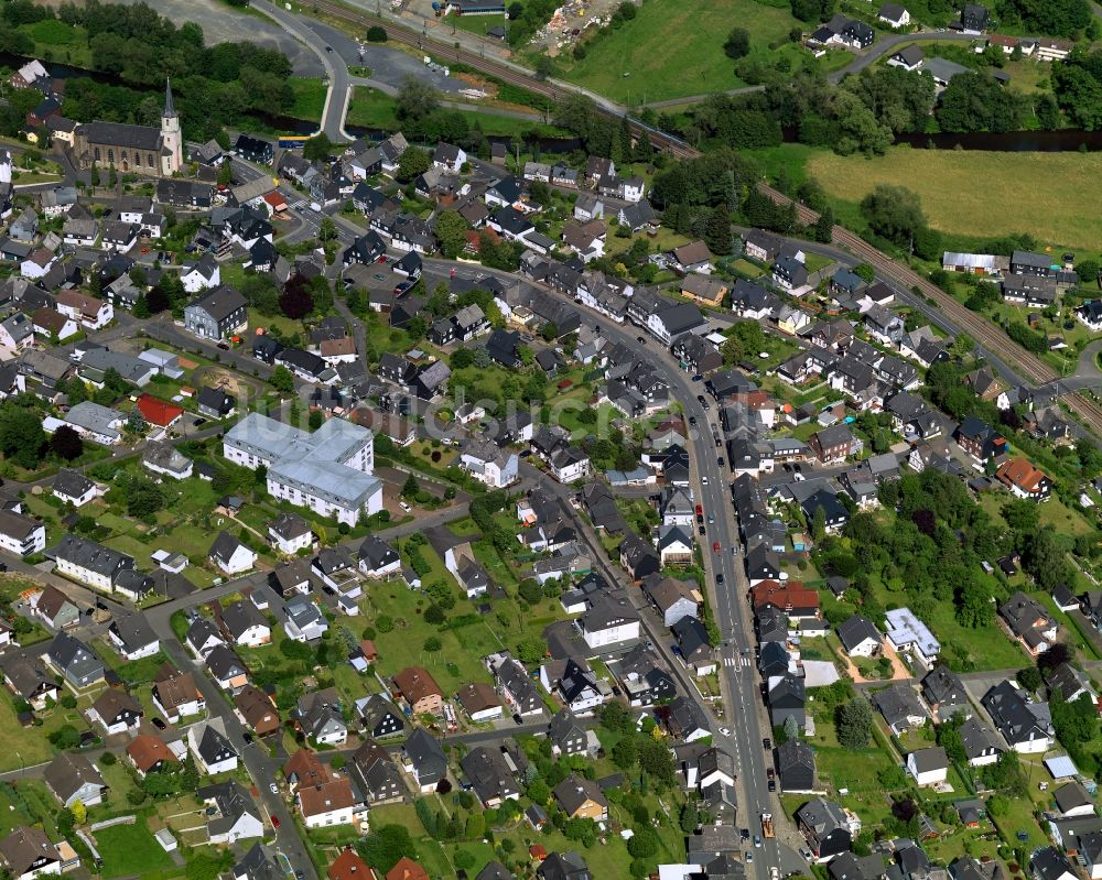 Mudersbach-Birken von oben - Stadtteilansicht von Mudersbach in Kirchen (Sieg) im Bundesland Rheinland-Pfalz