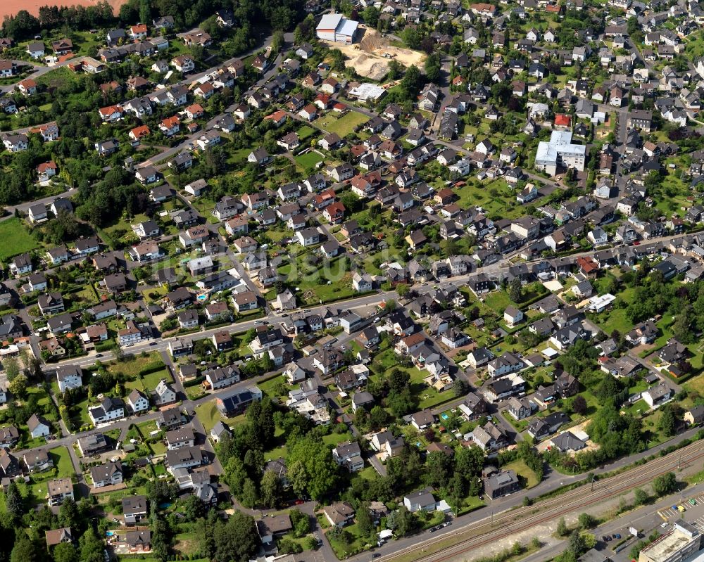 Mudersbach-Birken aus der Vogelperspektive: Stadtteilansicht von Mudersbach in Kirchen (Sieg) im Bundesland Rheinland-Pfalz