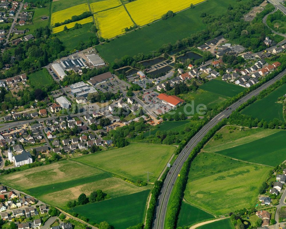 Neuwied von oben - Stadtteilansicht von Niederbieber in Neuwied im Bundesland Rheinland-Pfalz