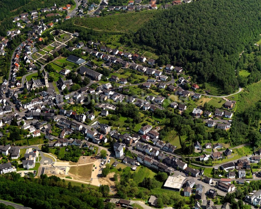 Luftaufnahme Niederfischbach - Stadtteilansicht von Niederfischbach im Bundesland Rheinland-Pfalz