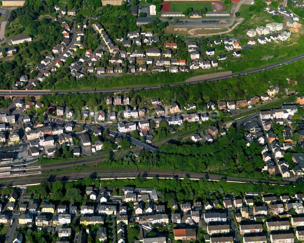 Lahnstein von oben - Stadtteilansicht von Niederlahnstein in Lahnstein im Bundesland Rheinland-Pfalz