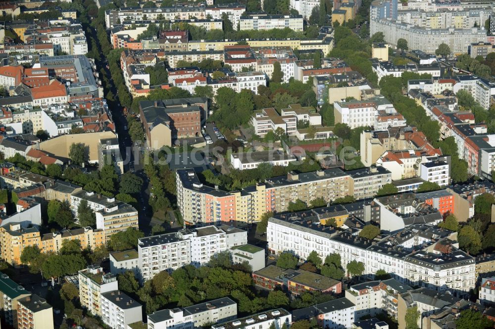 Berlin von oben - Stadtteilansicht des Nordens des Ortsteils Schöneberg in Berlin