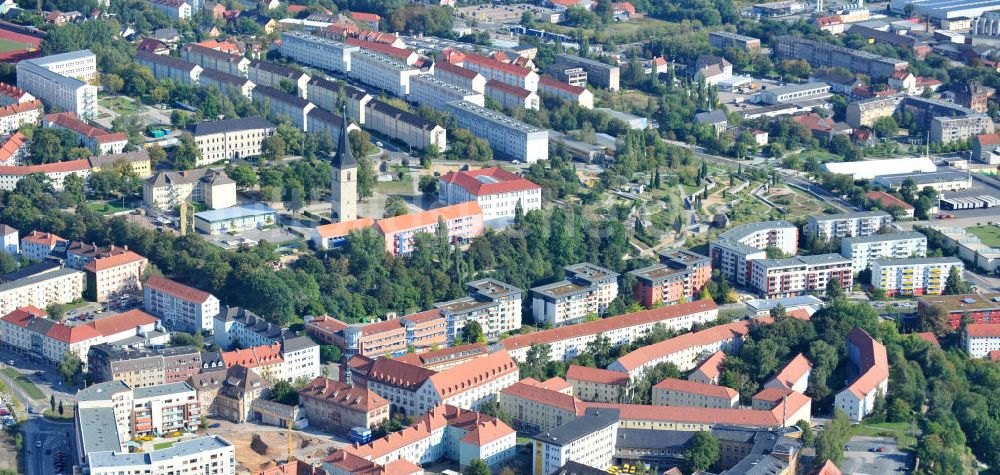 Luftaufnahme Nordhausen - Stadtteilansicht Nordhausen in Thüringen