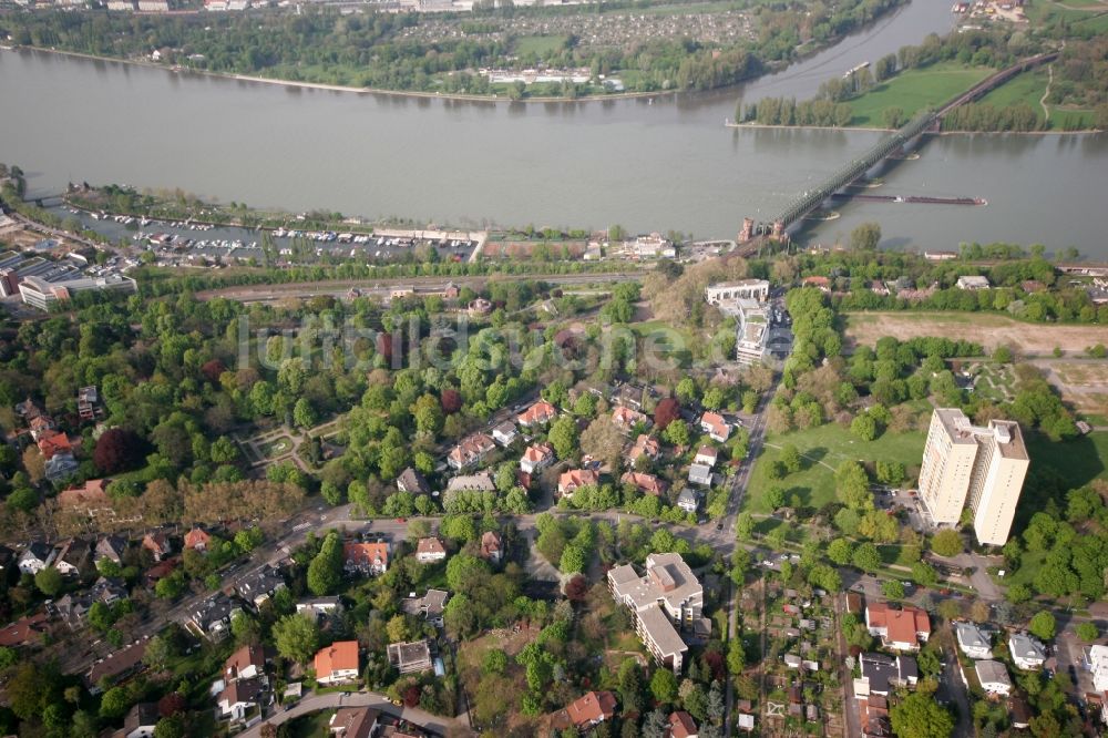 Mainz aus der Vogelperspektive: Stadtteilansicht von Oberstadt in Mainz im Bundesland Rheinland-Pfalz