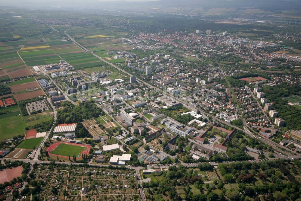 Luftbild Mainz - Stadtteilansicht von Oberstadt in Mainz im Bundesland Rheinland-Pfalz