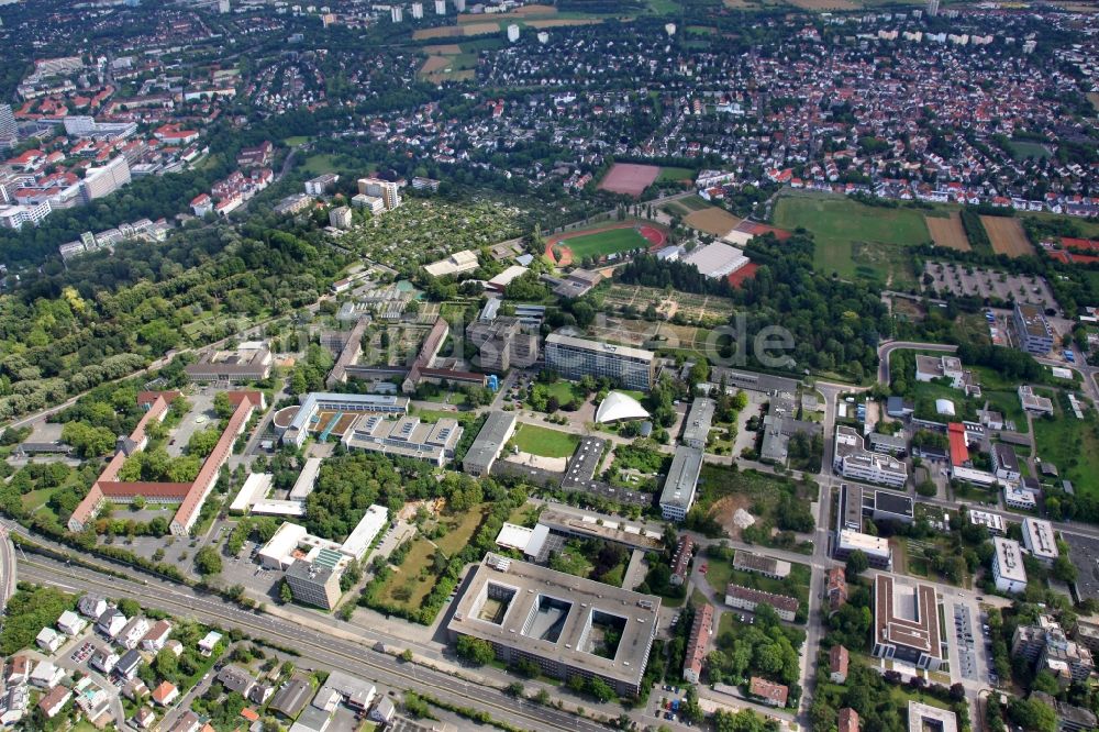 Luftaufnahme Mainz - Stadtteilansicht von Oberstadt in Mainz im Bundesland Rheinland-Pfalz