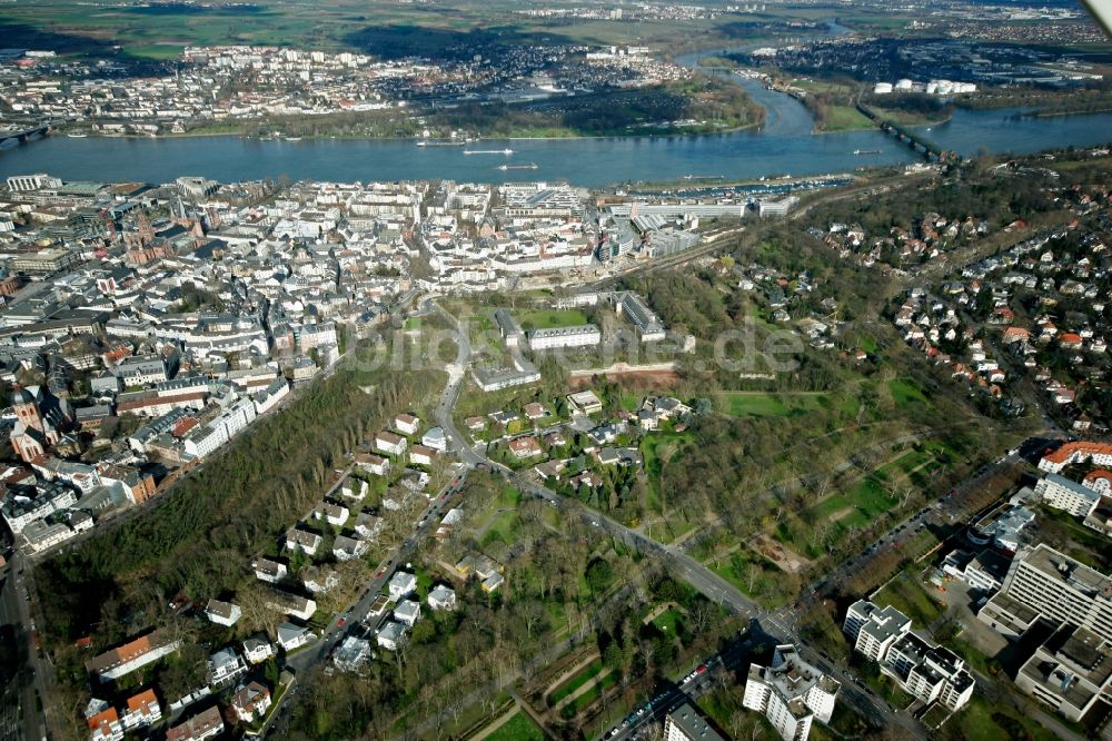 Luftaufnahme Mainz - Stadtteilansicht von Oberstadt in Mainz im Bundesland Rheinland-Pfalz