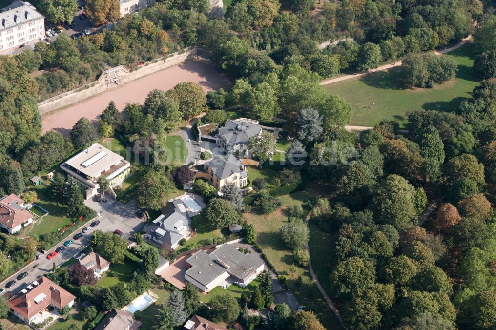 Mainz aus der Vogelperspektive: Stadtteilansicht von Oberstadt und der Zitadelle in Mainz im Bundesland Rheinland-Pfalz