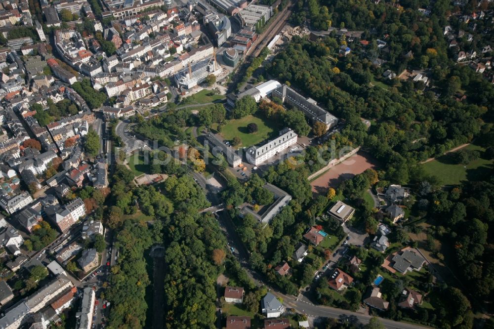 Luftaufnahme Mainz - Stadtteilansicht von Oberstadt und der Zitadelle in Mainz im Bundesland Rheinland-Pfalz