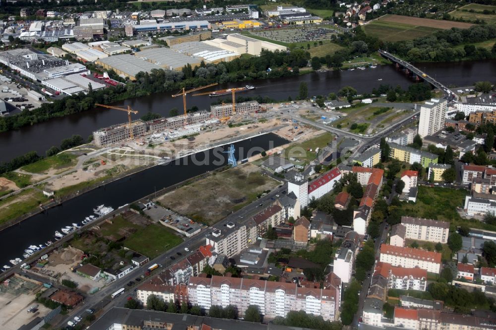 Offenbach aus der Vogelperspektive: Stadtteilansicht von Offenbach am Main im Bundesland Hessen