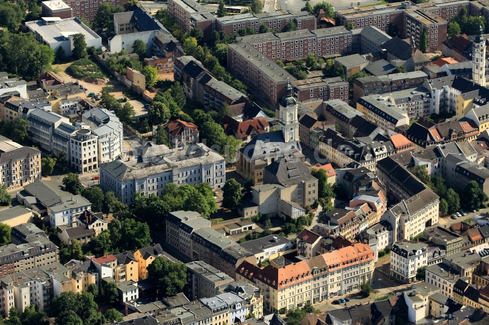 Gera von oben - Stadtteilansicht vom Ostviertel in Gera im Bundesland Thüringen