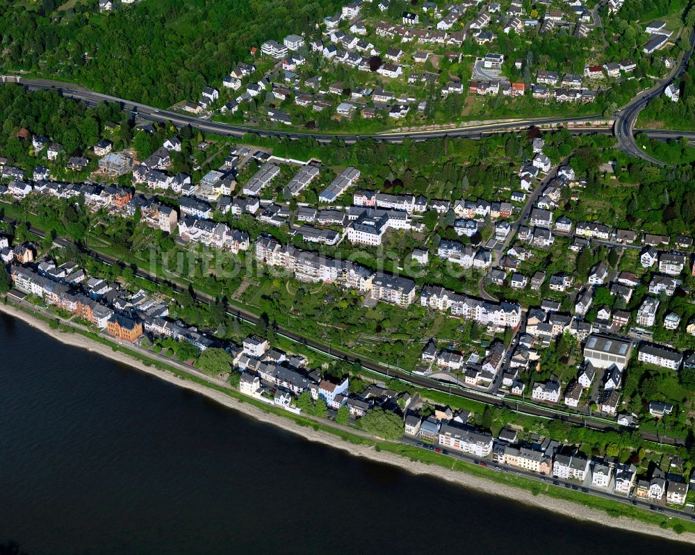 Luftbild Koblenz - Stadtteilansicht von Pfaffendorf in Koblenz im Bundesland Rheinland-Pfalz