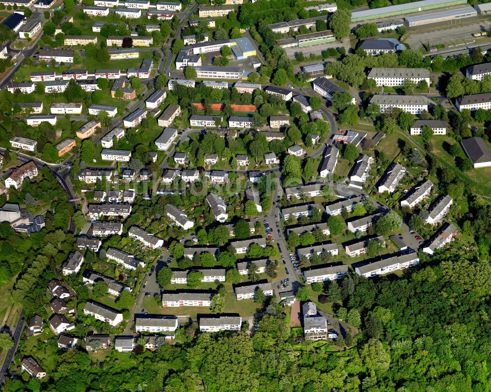 Koblenz aus der Vogelperspektive: Stadtteilansicht von Pfaffendorfer Höhe in Koblenz im Bundesland Rheinland-Pfalz