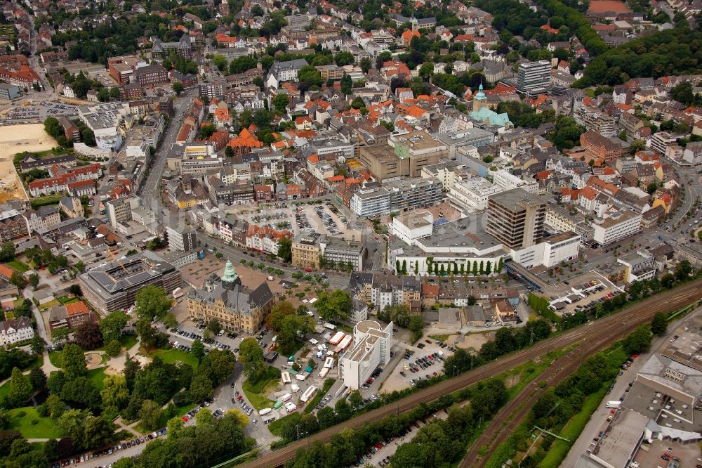 Recklinghausen von oben - Stadtteilansicht von Recklinghausen im Bundesland Nordrhein-Westfalen